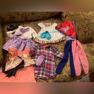 Baby Doll Clothes Bundle- 5 Outfits and 2 pairs of Tights